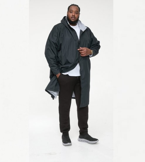 D555 Webber Chaqueta impermeable con forro sherpa negra - Chaquetas - Chaquetas Tallas Grandes 2XL-8XL