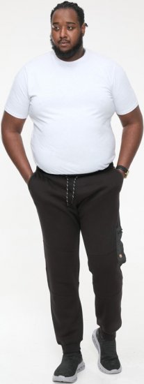 D555 COTGRAVE Couture Elasticated Waistband Jogger With Woven Fabric Trim Black - Pantalones y cortos de chándal - Pantalones y Pantalones cortos de chándal - 2XL-12XL