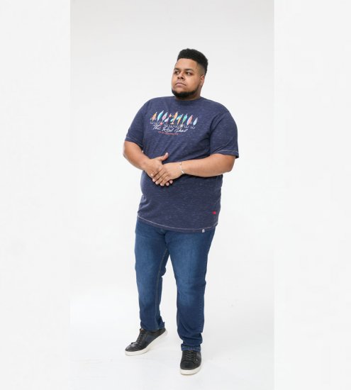 D555 Cropwell Camiseta con estampado de pesca azul marino - Camisetas - Camisetas - 2XL-14XL