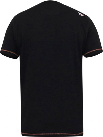 D555 LORNE Motor Bike Splatter Printed Crew Neck T-Shirt Washed Black - Camisetas - Camisetas - 2XL-14XL