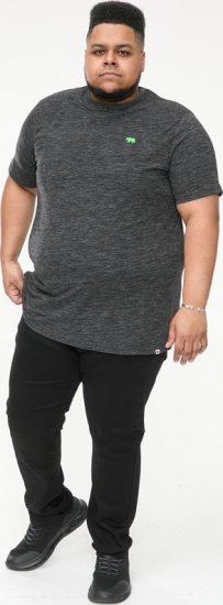 D555 ORSTON Reno Fabric Crew Neck T-Shirt With Chest Embroidery Black Reno - Camisetas - Camisetas - 2XL-14XL