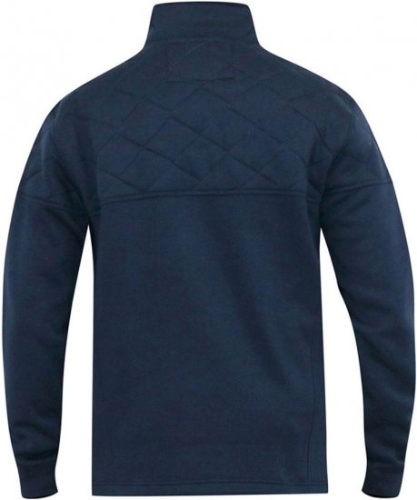 D555 SWANN Quarter Neck Sweatshirt With Quilted Top Panel Navy - Sudaderas - Sudaderas 2XL-12XL