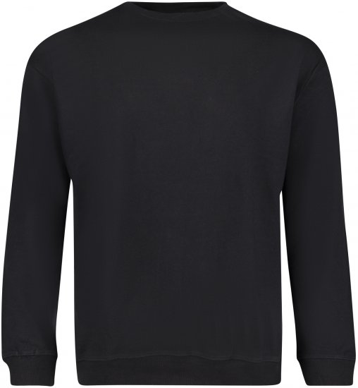 Adamo Athen Crew neck Sweatshirt Black - Sudaderas - Sudaderas 2XL-12XL