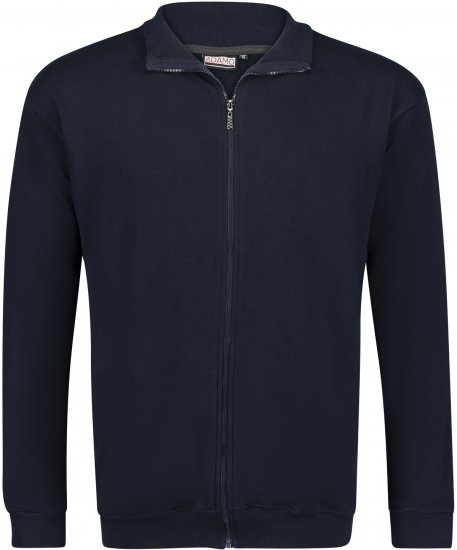 Adamo Athen Sweat Jacket with Full Zipper Navy - Sudaderas - Sudaderas 2XL-12XL