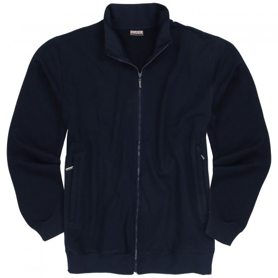 Adamo Athen Sweat Jacket with Full Zipper Navy - Sudaderas - Sudaderas 2XL-12XL