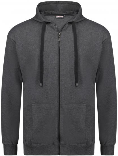 Adamo Athen Hoodie with Zipper Charcoal - Sudaderas - Sudaderas 2XL-12XL