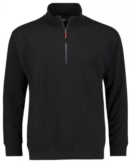 Adamo 159305 Sudadera con cuello alto y cremallera Negro - Sudaderas - Sudaderas 2XL-12XL