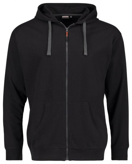 Adamo 159306 Sudadera con capucha y cremallera Negro - Sudaderas - Sudaderas 2XL-12XL