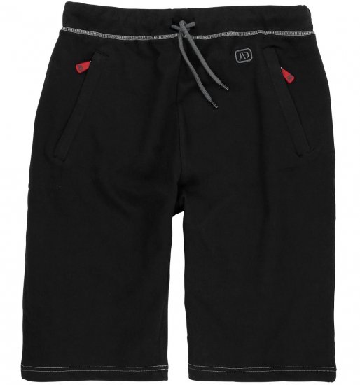 Adamo Moritz Sweatshorts Black - Pantalones y cortos de chándal - Pantalones y Pantalones cortos de chándal - 2XL-12XL