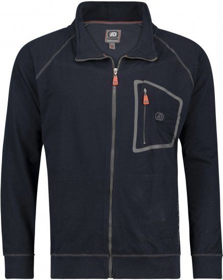 Adamo Manuel Sweatshirt with Zipper Navy - Sudaderas - Sudaderas 2XL-12XL