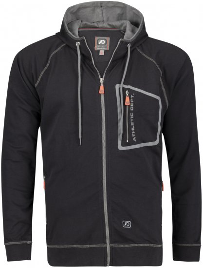 Adamo Michael Hoodie with Zipper Black - Sudaderas - Sudaderas 2XL-12XL