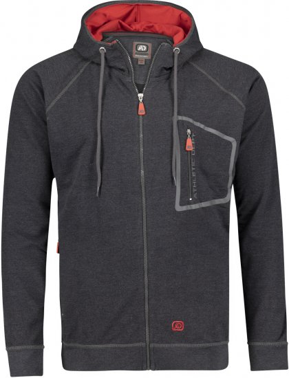 Adamo Michael Hoodie with Zipper Charcoal - Sudaderas - Sudaderas 2XL-12XL