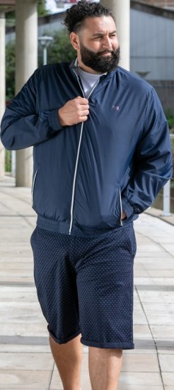 D555 Ealing Lightweight Zip Through Jacket With Zip Pockets Navy - Chaquetas - Chaquetas Tallas Grandes 2XL-8XL