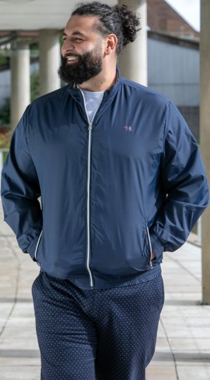 D555 Ealing Lightweight Zip Through Jacket With Zip Pockets Navy - Chaquetas - Chaquetas Tallas Grandes 2XL-8XL
