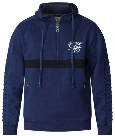 D555 Sergio Half Zip Hoodie Navy - Sudaderas - Sudaderas 2XL-12XL