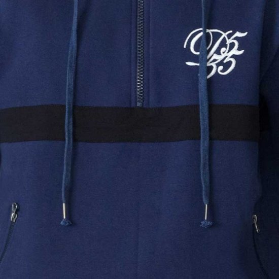 D555 Sergio Half Zip Hoodie Navy - Sudaderas - Sudaderas 2XL-12XL