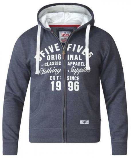 D555 Vadal Full Zip Hoodie Charcoal - Sudaderas - Sudaderas 2XL-12XL