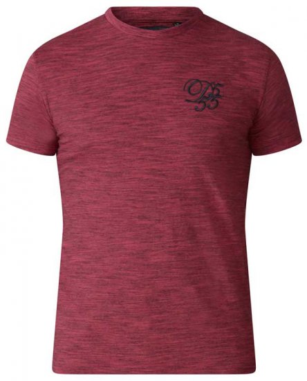 D555 Chalmer Couture Space Dye T-shirt Red - Camisetas - Camisetas - 2XL-14XL