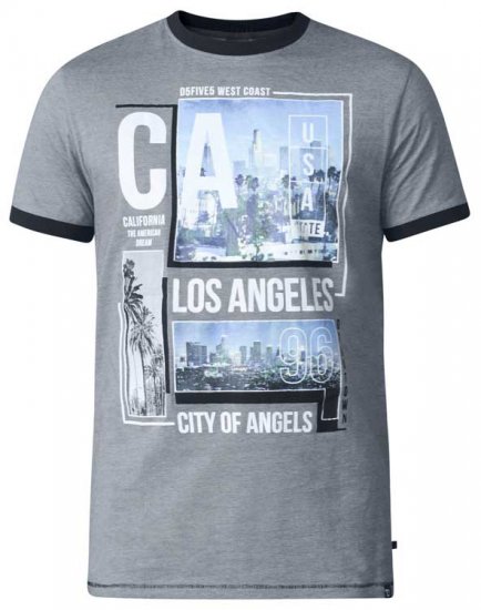 D555 Howie Fine Stripe T-shirt Grey - Camisetas - Camisetas - 2XL-14XL