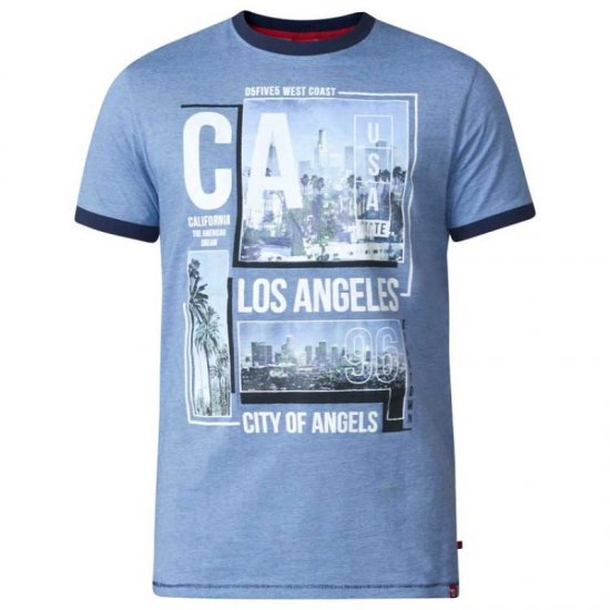 D555 Howie Fine Stripe T-shirt Blue - Camisetas - Camisetas - 2XL-14XL