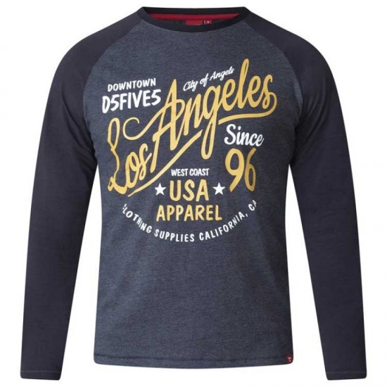 D555 Neill Long Sleeve T-shirt Black - Camisetas - Camisetas - 2XL-14XL