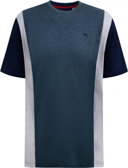 D555 Neath Cut And Sew Crew Neck T-Shirt Denim - Camisetas - Camisetas - 2XL-14XL