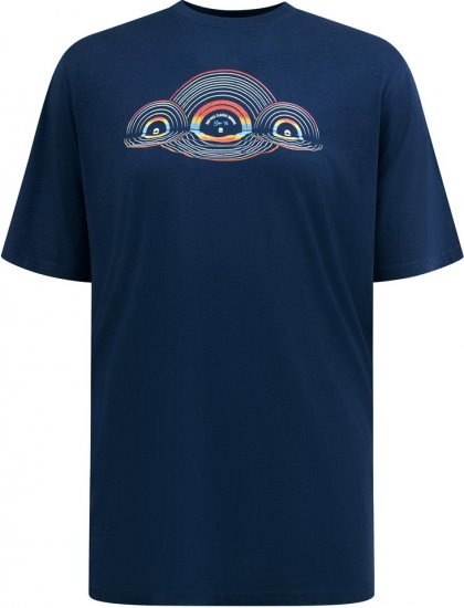 D555 Cheltenham Record With Reflection Printed T-shirt French Navy - Camisetas - Camisetas - 2XL-14XL