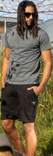 D555 Poole Circle Wave Printed Crew Neck T-shirt Khaki - Camisetas - Camisetas - 2XL-14XL