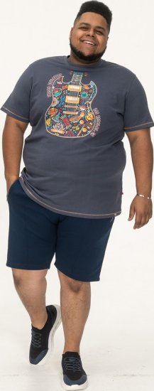 D555 Stockport Multi Coloured Guitar Printed T-Shirt Denim - Camisetas - Camisetas - 2XL-14XL