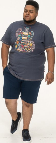 D555 Stockport Multi Coloured Guitar Printed T-Shirt Denim - Camisetas - Camisetas - 2XL-14XL