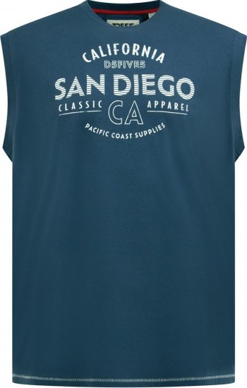D555 Havant San Diego Printed Sleeveless T-Shirt French Navy - Camisetas - Camisetas - 2XL-14XL