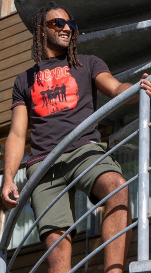 D555 Uxbridge Official AC/DC Band Printed Crew Neck T-Shirt Washed Black TALL SIZES - ROPA DE HOMBRE MT-6XLT - Tamaños de talle alto