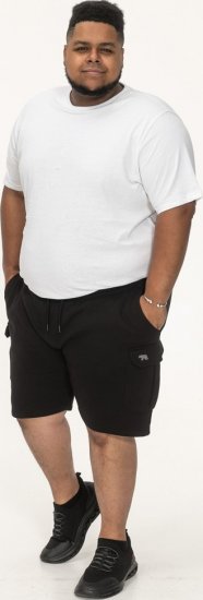 D555 Wigan 2 Elasticated Waist Fleece Cargo Shorts Black - Pantalones y cortos de chándal - Pantalones y Pantalones cortos de chándal - 2XL-12XL