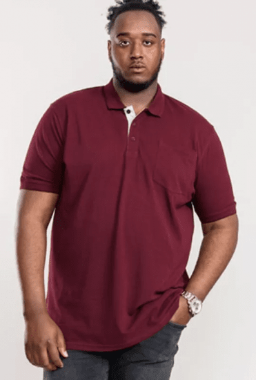D555 Grant Polo Shirt Maroon - Polos - Polos 2XL-8XL