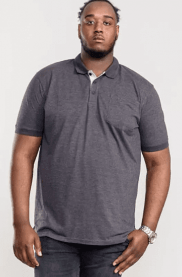 D555 Grant Polo Shirt Charcoal - Polos - Polos 2XL-8XL