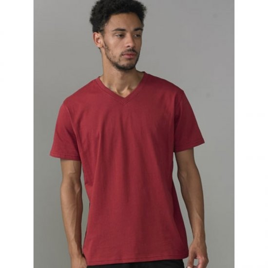 D555 Signature V-neck T-shirt Red - Camisetas - Camisetas - 2XL-14XL