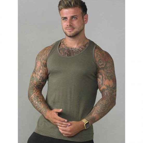 D555 Fabio Tanktop Khaki - Camisetas - Camisetas - 2XL-14XL