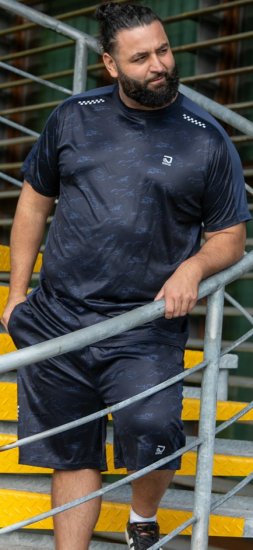 D555 Solihull Dry Wear Light Weight Poly Crew Neck T-Shirt Navy - Ropa deportiva - Ropa Deportiva 2XL-10XL