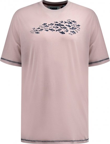 D555 Bournemouth Shoal Of Fish Printed Crew Neck T-Shirt Pink - Camisetas - Camisetas - 2XL-14XL