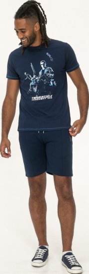 D555 Cameron Official Terminator Printed Crew Neck T-Shirt Dark Navy - Camisetas - Camisetas - 2XL-14XL