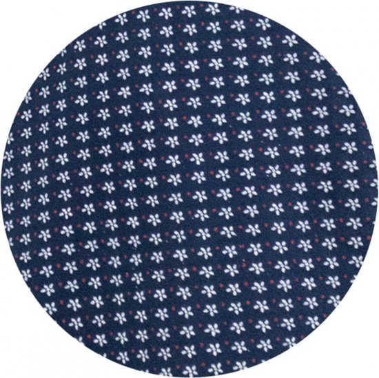 D555 Coventry AOP Polo Shirt Jacquard Collar & Ribbed Cuffs Navy - Polos - Polos 2XL-8XL