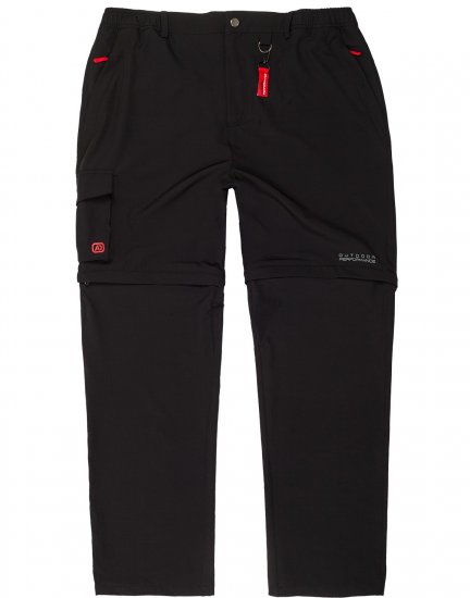 Adamo Tobias Outdoor Zipp-off Pants Black - Ropa deportiva - Ropa Deportiva 2XL-10XL