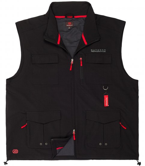 Adamo Tommy Outdoor Vest Black - Ropa deportiva - Ropa Deportiva 2XL-10XL