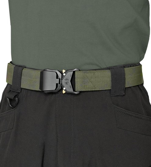 D555 Dale Tactical Stretch Webbing Belt with Heavy Duty Quick Release Buckle Khaki - Cinturones - Cinturones W40-W70/2XL-8XL