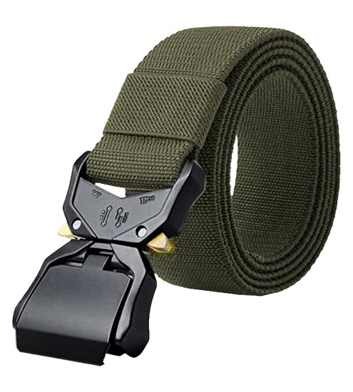 D555 Dale Tactical Stretch Webbing Belt with Heavy Duty Quick Release Buckle Khaki - Cinturones - Cinturones W40-W70/2XL-8XL