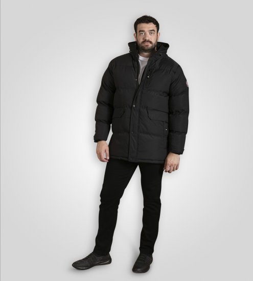 D555 Wolverhampton Quilted Padded Jacket with Hood Black - Chaquetas - Chaquetas Tallas Grandes 2XL-8XL
