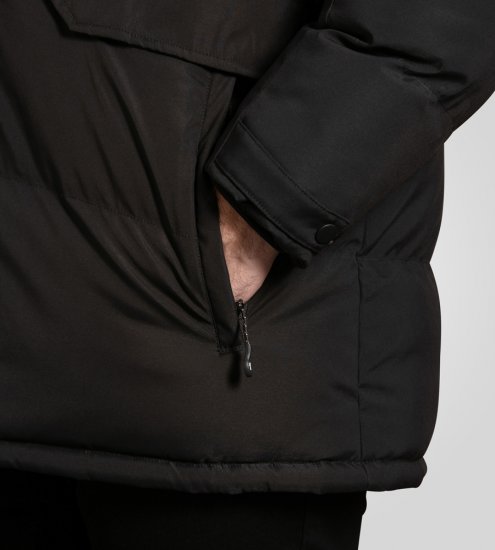 D555 Wolverhampton Quilted Padded Jacket with Hood Black - Chaquetas - Chaquetas Tallas Grandes 2XL-8XL