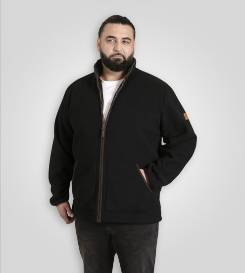 D555 Louth Micro Fleece Jacket with Sherpa Lining Black - Chaquetas - Chaquetas Tallas Grandes 2XL-8XL