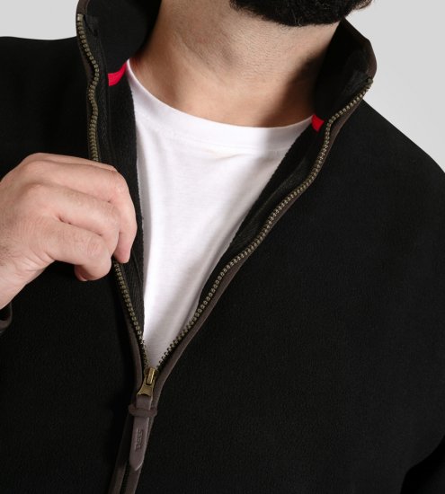 D555 Louth Micro Fleece Jacket with Sherpa Lining Black - Chaquetas - Chaquetas Tallas Grandes 2XL-8XL