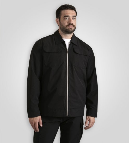 D555 Wimbledon Couture Stretch Jacket with Zipper Black - Chaquetas - Chaquetas Tallas Grandes 2XL-8XL